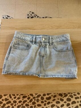 Hollister Light Blue Denim Mini Skirt